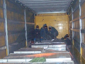 Емигранти из Сирије и Авганистана скривени у возу