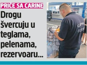 Блиц: Дрогу шверцују у теглама, пеленама, резервоару...